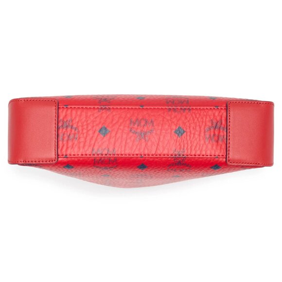 MCM Aren Logo Crossbody Bag Candy Red  1 year guarantee Included - Picture 7 of 7